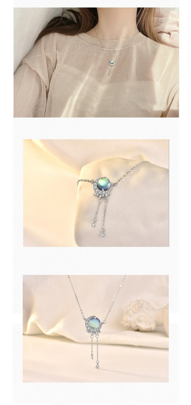 zirconium moon star necklace 8